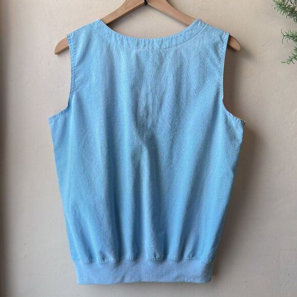 Vintage Kensington Bay Club Pastel Color Block Sleeveless Top - Picture 6 of 8